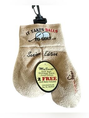 MySack Senior Edition Golf Ball Storage Sack + 2 free golf balls New with tags